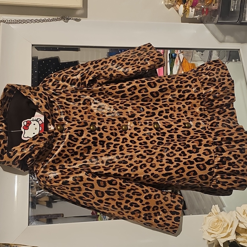 Baby Gap Leopard Print Fleece Lined Rain Jacket